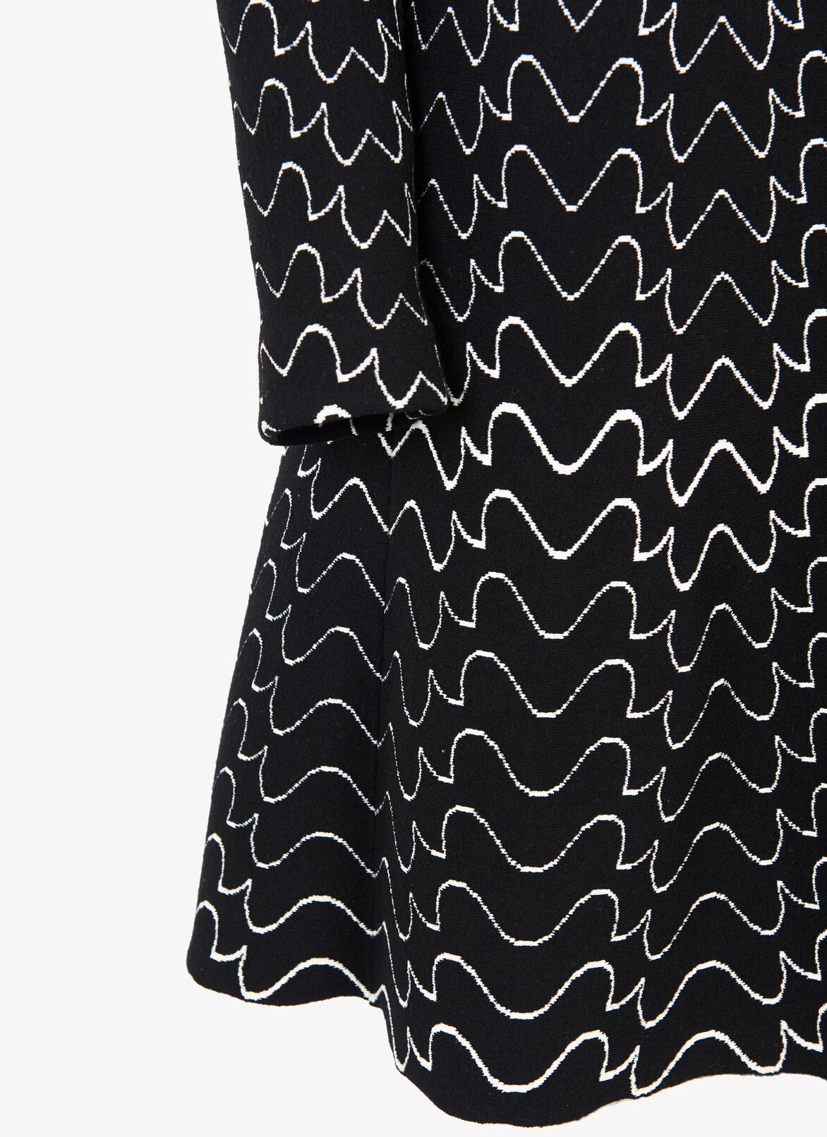 LONG SLEEVE DRESS FILIGRANE BLACK/WHITE ALAÏA BLACK/WHITE  LONG SLEEVE DRESS FILIGRANE BLACK/WHITE